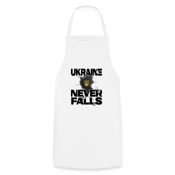 ukraine slava ukraini ukraine never fall - Cooking Apron - white - Front - AI Model Male 185 dark (185cm)