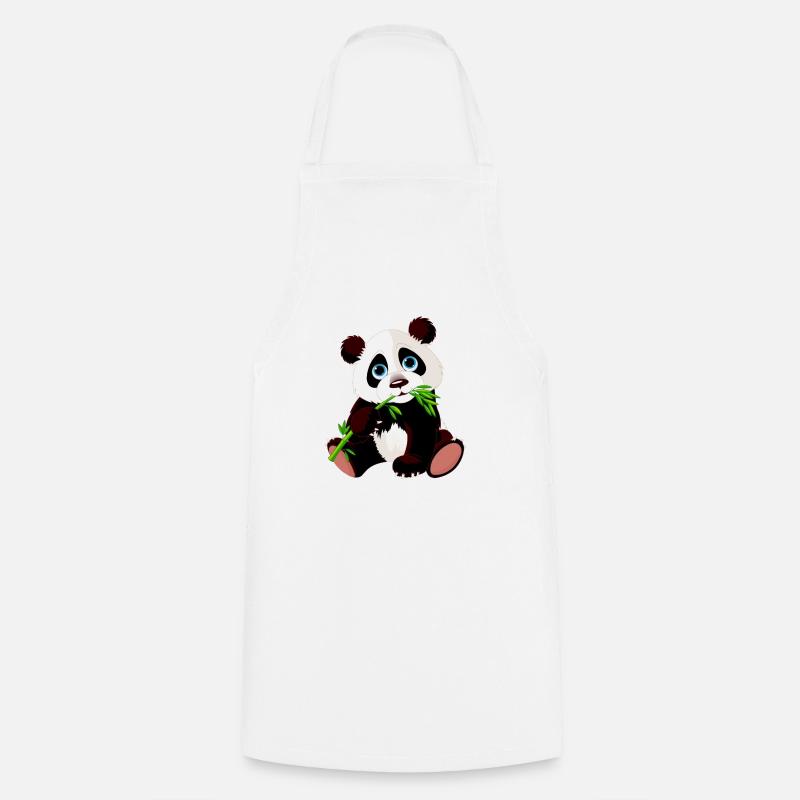 panda - Tablier de cuisine - blanc