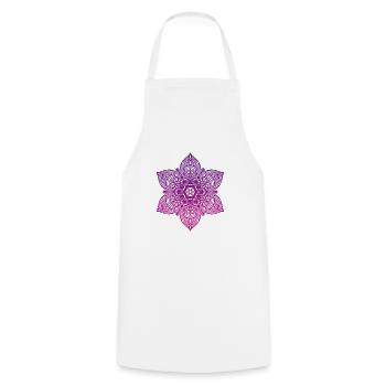 Mandala - Kochschürze - Weiß - Vorne - AI Model Male 185 dark (185cm)