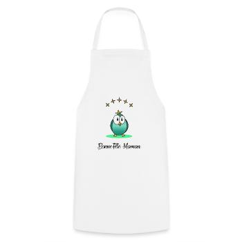 BONNE FÊTE MAMAN. MAMAN. FÊTE DES MÈRES. FÊTE - Tablier de cuisine - blanc - Devant - AI Model Male 185 dark (185cm)