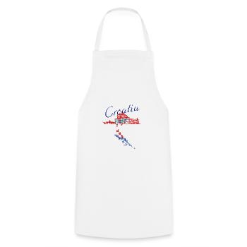 Croatia Flag - Kochschürze - Weiß - Vorne - AI Model Male 185 dark (185cm)