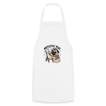 Mops Hundehalter Mops Liebe Malen Kunst - Kochschürze - Weiß - Vorne - AI Model Male 185 dark (185cm)