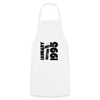 JANVIER 1995 LIMITED EDITION - Tablier de cuisine - blanc - Devant - AI Model Male 185 dark (185cm)
