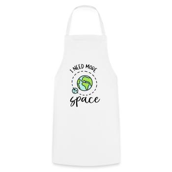 MEHR PLATZ ERDE WELT RAUM WELTALL PLANET LEBEN - Kochschürze - Weiß - Vorne - AI Model Male 185 dark (185cm)