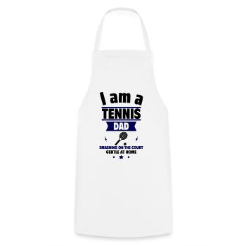 Ich bin ein Tennis-Papa, Vatertagsgeschenk - Kochschürze - Weiß - Vorne - AI Model Male 185 dark (185cm)