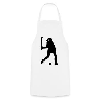 Schattenbild des Eishockeyspielers - Kochschürze - Weiß - Vorne - AI Model Male 185 dark (185cm)