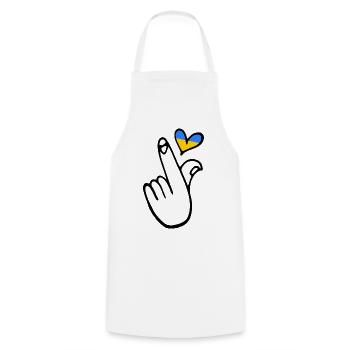 Ukraine - Tablier de cuisine - blanc - Devant - AI Model Male 185 dark (185cm)