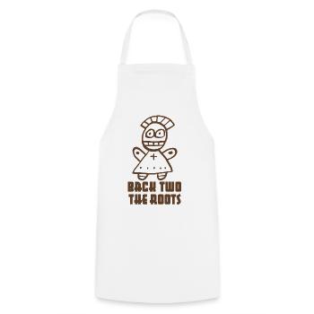 Poupée vaudou « Back two the Roots » - Tablier de cuisine - blanc - Devant - AI Model Male 185 dark (185cm)