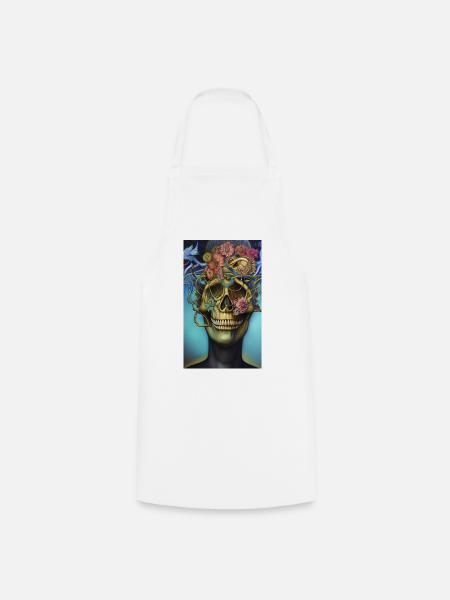 Beautiful fantasy Skull - Kochschürze - Weiß