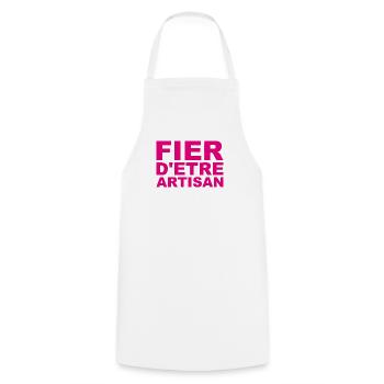 Fier d'Être Artisan - Tablier de cuisine - blanc - Devant - AI Model Male 185 dark (185cm)