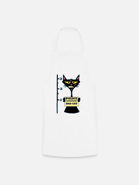 Abschaum-Katze - Kochschürze - Weiß