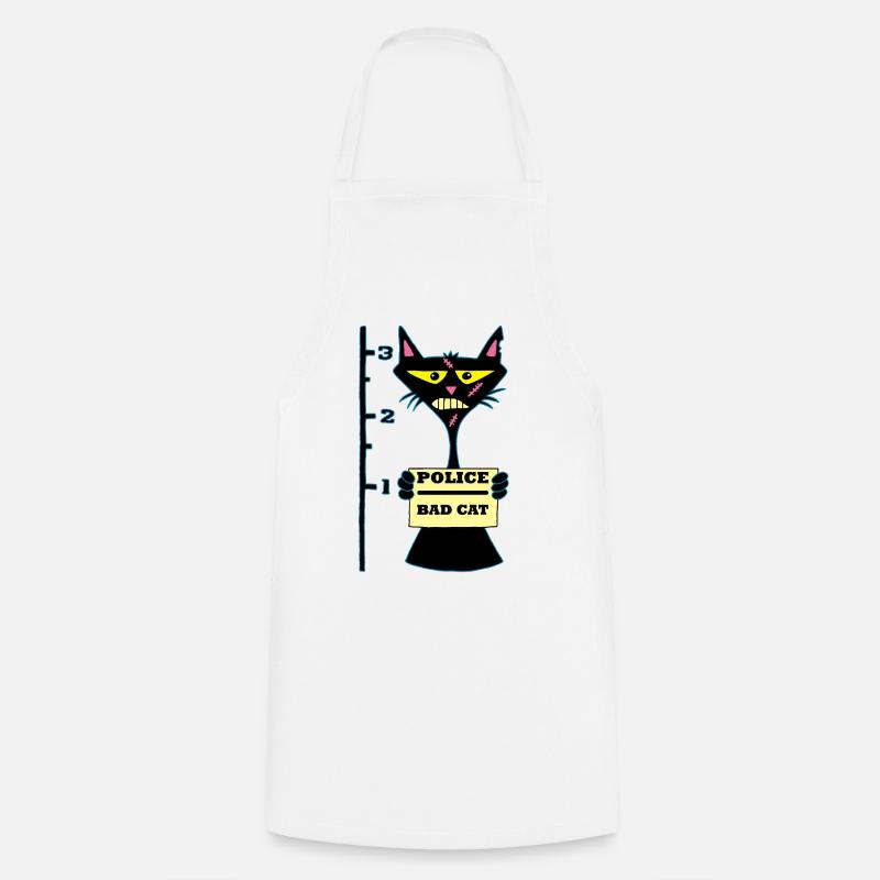 Abschaum-Katze - Kochschürze - Weiß