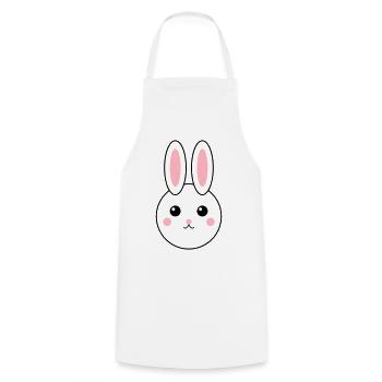 Colorful Abstract Bunny Design - Cooking Apron - white - Front - AI Model Male 185 dark (185cm)