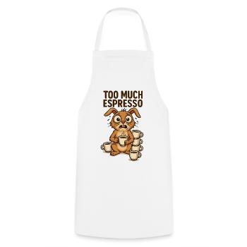 Too Much Espresso Bunny Animals Design Breakfast - Cooking Apron - white - Front - AI Model Male 185 dark (185cm)