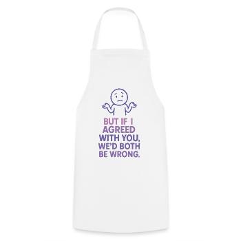 Sarcastic Shrug Funny Quote - Cooking Apron - white - Front - AI Model Male 185 dark (185cm)