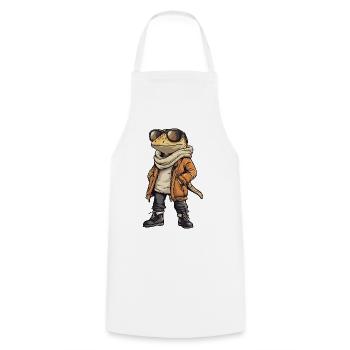 Lizard Cool Winter - Cooking Apron - white - Front - AI Model Male 185 dark (185cm)