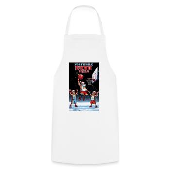 Équipe de dunks du pôle nord de basketball de Santa Dunking - Tablier de cuisine - blanc - Devant - AI Model Male 185 dark (185cm)