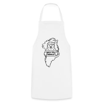 Le Groenland n’est pas à vendre - Tablier de cuisine - blanc - Devant - AI Model Male 185 dark (185cm)