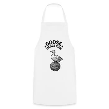 Goose Dance Club - weirdpeoplelovethis. - Cooking Apron - white - Front - AI Model Male 185 dark (185cm)