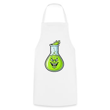 Grinning Green Potion - Cooking Apron - white - Front - AI Model Male 185 dark (185cm)
