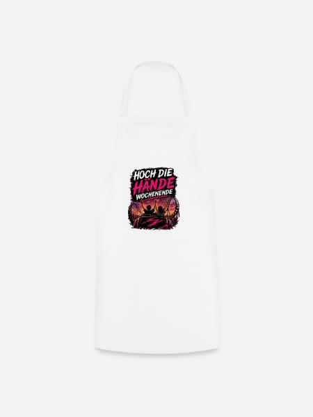 Kirmes-Merch „Wochenende“ - Kochschürze - Weiß