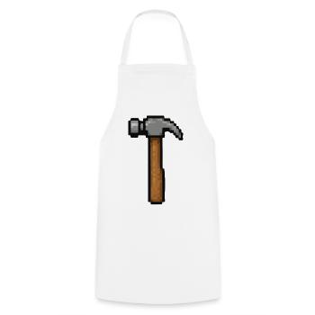 Pixelhammer Retro Werkzeug - Kochschürze - Weiß - Vorne - AI Model Male 185 dark (185cm)