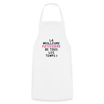 Boulanger / Pâtissier / Pain / Gâteau / Pâtisserie - Tablier de cuisine - blanc - Devant - AI Model Male 185 dark (185cm)