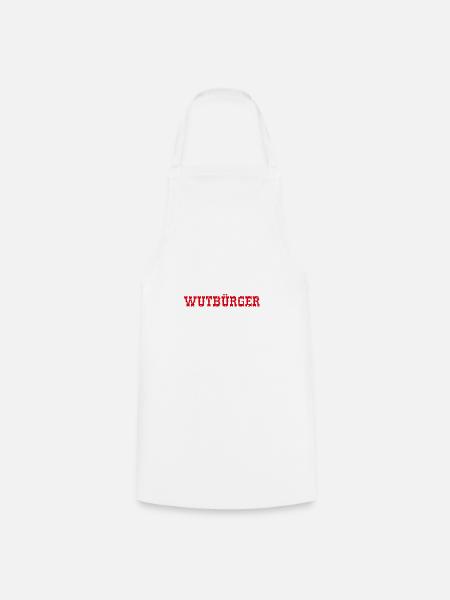 wutbürger,western,winnetou,schrift,typo,rot - Kochschürze - Weiß