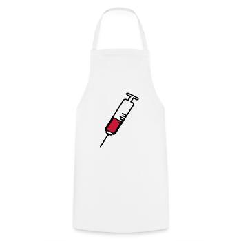 seringue2 - Tablier de cuisine - blanc - Devant - AI Model Male 185 dark (185cm)