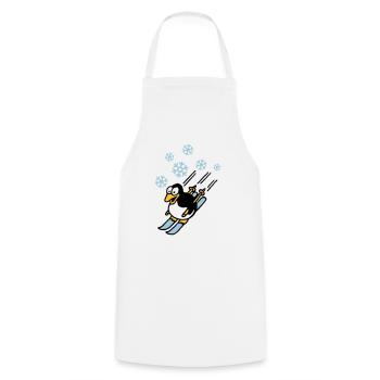pinguin_ski_022011_d_3c - Tablier de cuisine - blanc - Devant - AI Model Male 185 dark (185cm)