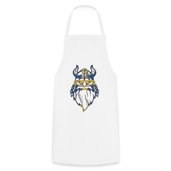 Suède Sverige Norden Skandinavia Viking Graffitti - Tablier de cuisine - blanc - Devant - AI Model Male 185 dark (185cm)