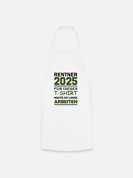 rentner 2025 - Kochschürze - Weiß