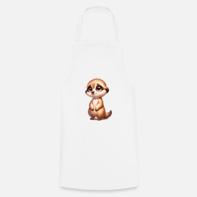 petit suricate mignon - Tablier de cuisine - blanc