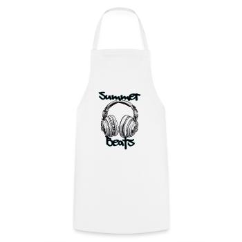 Headphones / Audio / Music / Sound / Cool - Cooking Apron - white - Front - AI Model Male 185 dark (185cm)