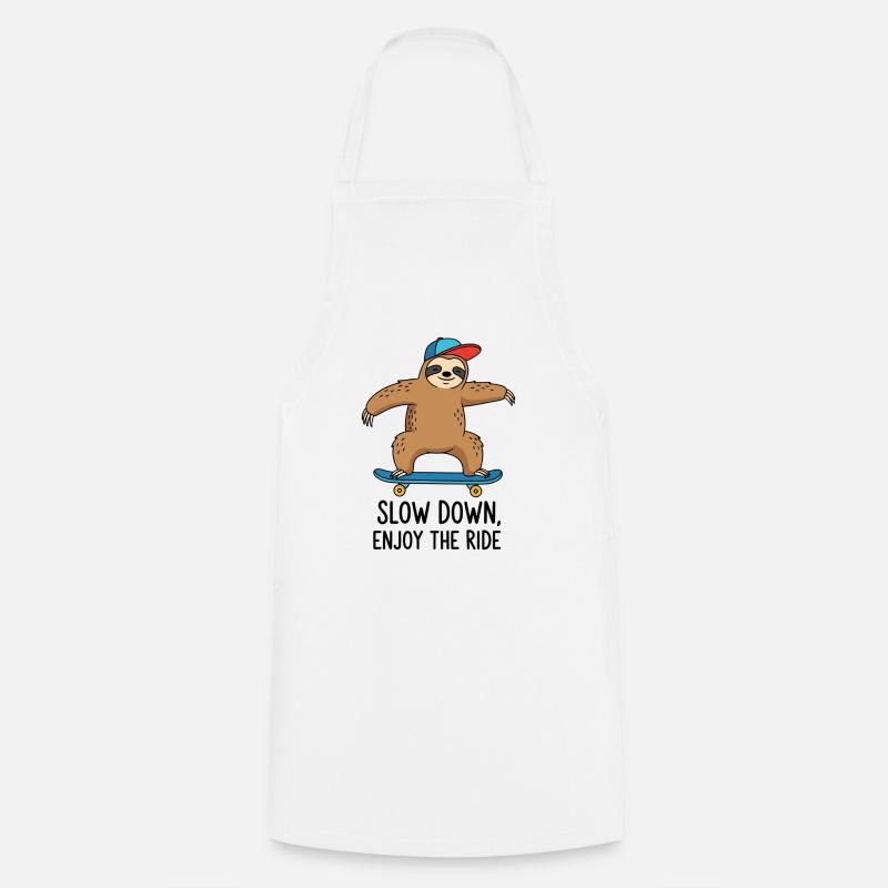 Sloth - Cooking Apron - white