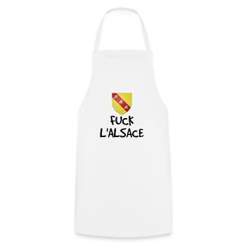 Fuck L'Alsace - Humour Lorrain - Cooking Apron - white - Front - AI Model Male 185 dark (185cm)