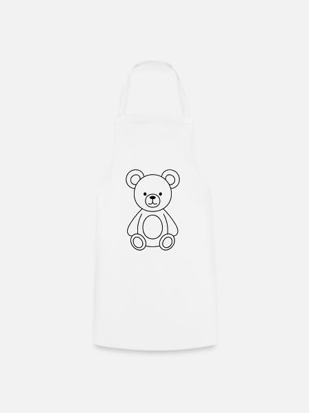 Teddybär - Kochschürze - Weiß