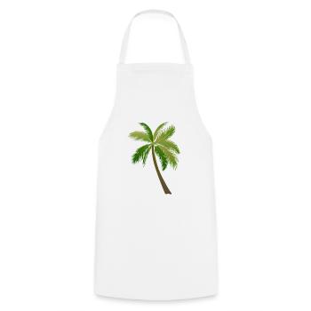 palm tree palm palms - Cooking Apron - white - Front - AI Model Male 185 dark (185cm)