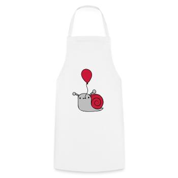 Cute balloon snail - Cooking Apron - white - Front - AI Model Male 185 dark (185cm)
