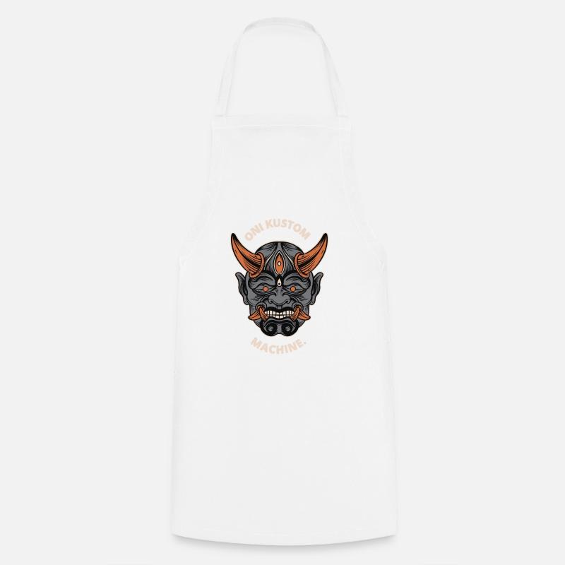 Oni machine - Cooking Apron - white