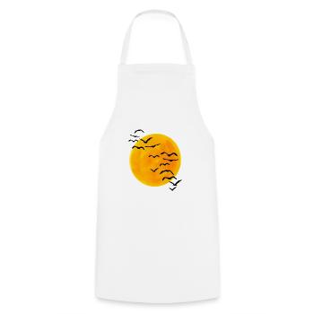 Sunset flock of birds - Cooking Apron - white - Front - AI Model Male 185 dark (185cm)