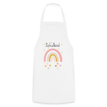 Back to school. Schulkind - Cooking Apron - white - Front - AI Model Male 185 dark (185cm)