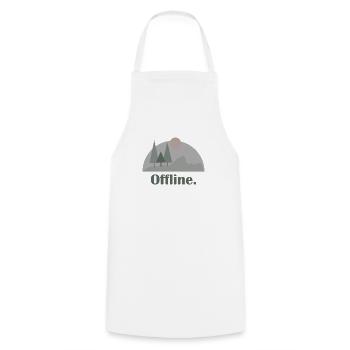 Mountains, Climbers, Nature, Adventure - Cooking Apron - white - Front - AI Model Male 185 dark (185cm)