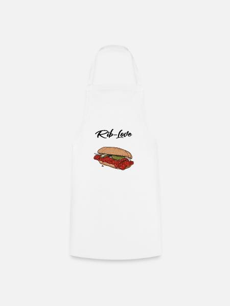 BBQ // Illustration - Kochschürze - Weiß