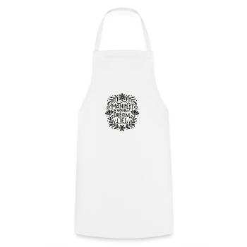 Manifest your dream life law of attraction - Cooking Apron - white - Front - AI Model Male 185 dark (185cm)