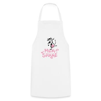Lustige Milchshake Kuh – schwarz - Kochschürze - Weiß - Vorne - AI Model Male 185 dark (185cm)