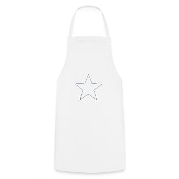blauer Stern blue star - Kochschürze - Weiß - Vorne - AI Model Male 185 dark (185cm)