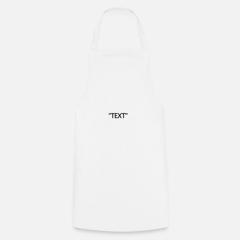 text - Cooking Apron - white