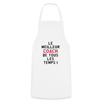 Le meilleur Coach de tous les temps ! - Tablier de cuisine - blanc - Devant - AI Model Male 185 dark (185cm)
