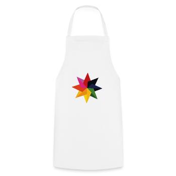 stern,bunter stern, regenbogen, LGBT - Kochschürze - Weiß - Vorne - AI Model Male 185 dark (185cm)